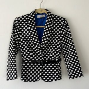 Black and white Polk-a-dot business jacket